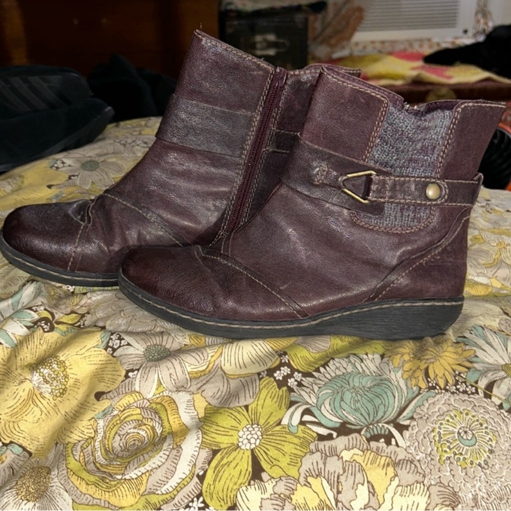Clarks Collection Women’s Black Fianna Adley Ankle Boots Size 6.5